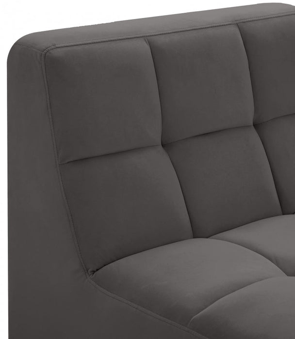 Relax Grey Velvet Modular Armless Chair - 650Grey-Armless - Vega Furniture