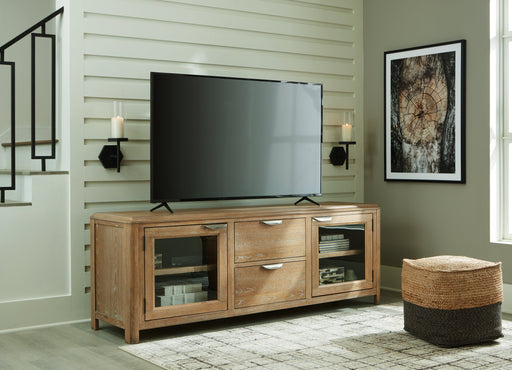 Rencott Light Brown 80" TV Stand - W781-68 - Vega Furniture