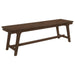 Reynolds Rectangular Trestle Base Dining Bench Brown Oak - 107593 - Vega Furniture