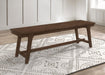 Reynolds Rectangular Trestle Base Dining Bench Brown Oak - 107593 - Vega Furniture