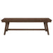 Reynolds Rectangular Trestle Base Dining Bench Brown Oak - 107593 - Vega Furniture