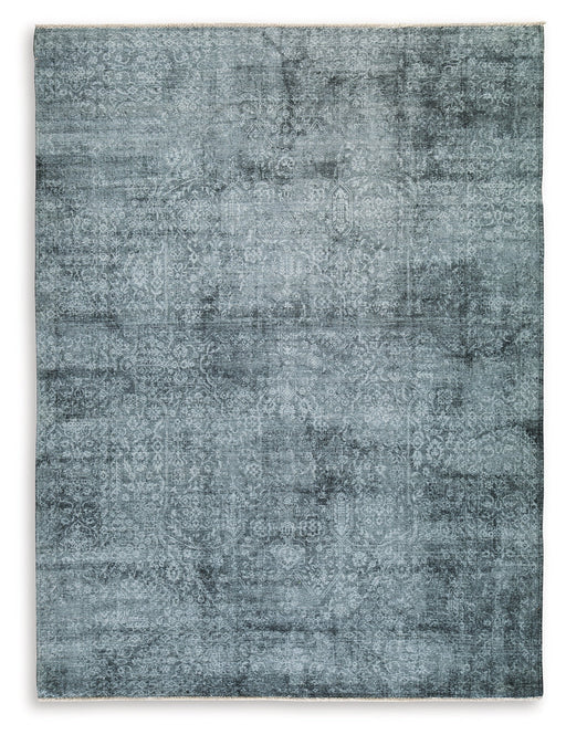 Rhysill Teal 5' x 7' Rug - R405982 - Vega Furniture