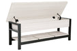 Rhyson White Storage Bench - A3000312 - Vega Furniture