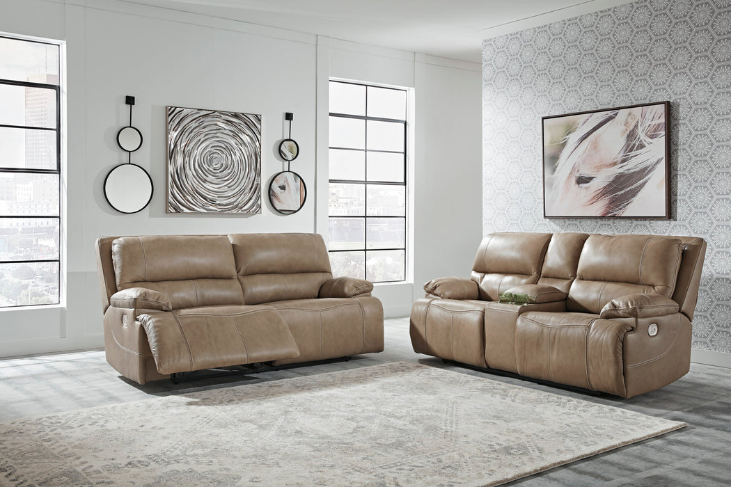 Ricmen Putty Power Reclining Living Room Set - SET | U4370247 | U4370218 | U4370282 - Vega Furniture