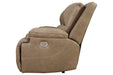 Ricmen Putty Power Reclining Loveseat with Console - U4370218 - Vega Furniture