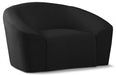 Riley Black Velvet Chair - 610Black-C - Vega Furniture