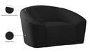 Riley Black Velvet Chair - 610Black-C - Vega Furniture