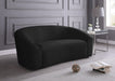 Riley Black Velvet Loveseat - 610Black-L - Vega Furniture