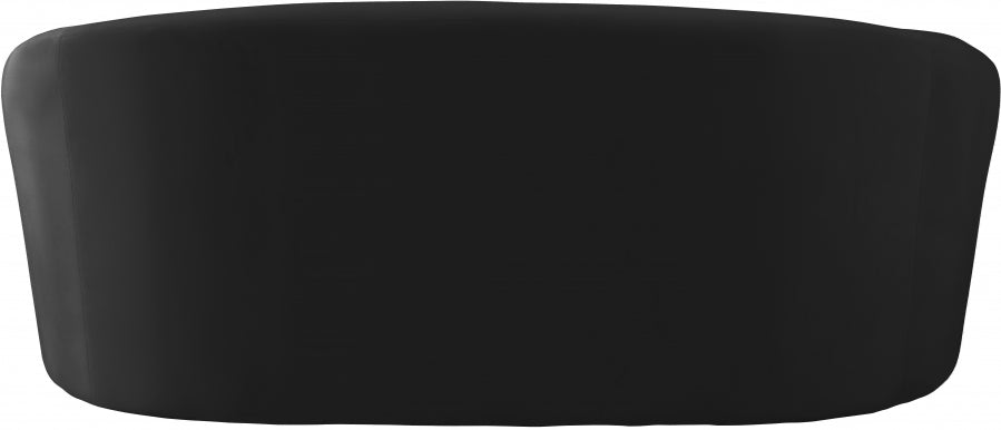 Riley Black Velvet Loveseat - 610Black-L - Vega Furniture