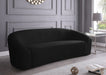 Riley Black Velvet Sofa - 610Black-S - Vega Furniture