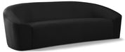 Riley Black Velvet Sofa - 610Black-S - Vega Furniture