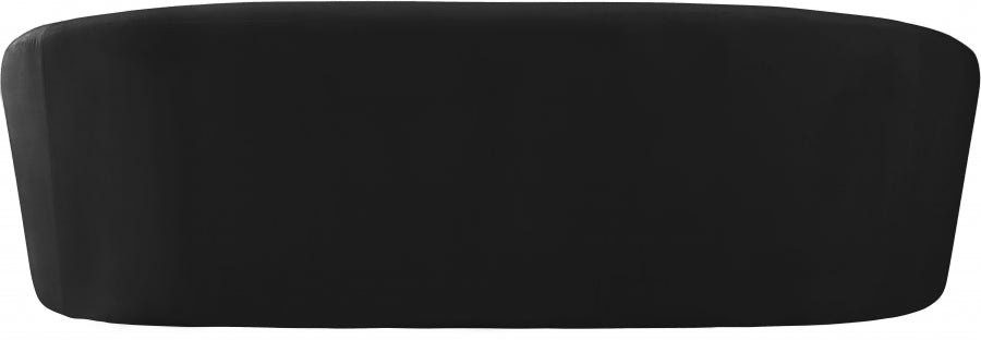 Riley Black Velvet Sofa - 610Black-S - Vega Furniture