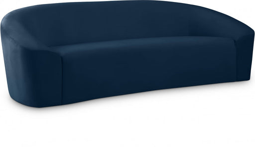 Riley Blue Velvet Sofa - 610Navy-S - Vega Furniture