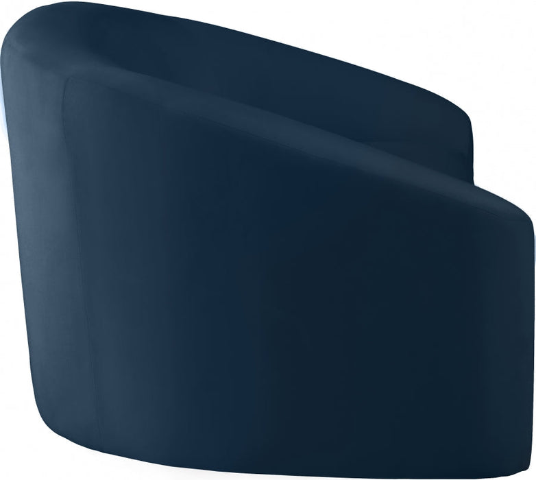 Riley Blue Velvet Sofa - 610Navy-S - Vega Furniture