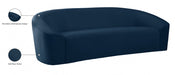 Riley Blue Velvet Sofa - 610Navy-S - Vega Furniture