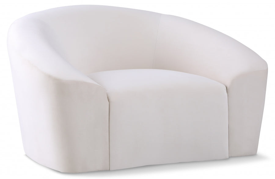 Riley Cream Velvet Chair - 610Cream-C - Vega Furniture