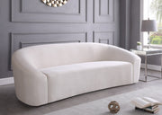 Riley Cream Velvet Sofa - 610Cream-S - Vega Furniture