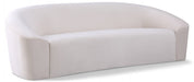 Riley Cream Velvet Sofa - 610Cream-S - Vega Furniture