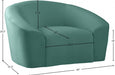 Riley Green Velvet Chair - 610Mint-C - Vega Furniture