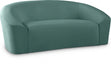 Riley Green Velvet Loveseat - 610Mint-L - Vega Furniture