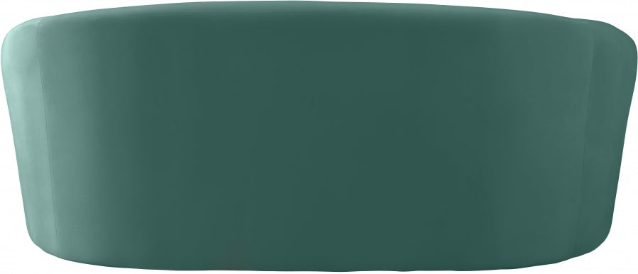 Riley Green Velvet Loveseat - 610Mint-L - Vega Furniture