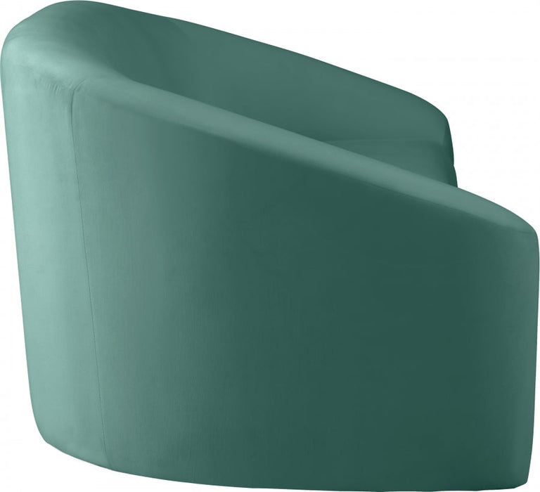 Riley Green Velvet Loveseat - 610Mint-L - Vega Furniture