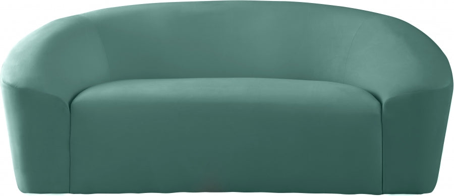 Riley Green Velvet Loveseat - 610Mint-L - Vega Furniture