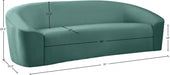 Riley Green Velvet Sofa - 610Mint-S - Vega Furniture