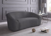 Riley Grey Velvet Loveseat - 610Grey-L - Vega Furniture