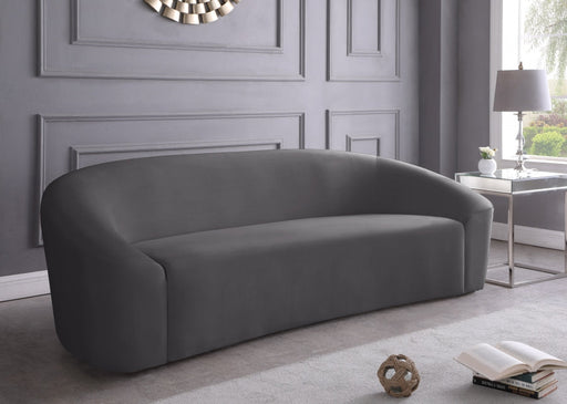 Riley Grey Velvet Sofa - 610Grey-S - Vega Furniture