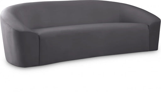 Riley Grey Velvet Sofa - 610Grey-S - Vega Furniture