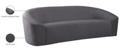 Riley Grey Velvet Sofa - 610Grey-S - Vega Furniture