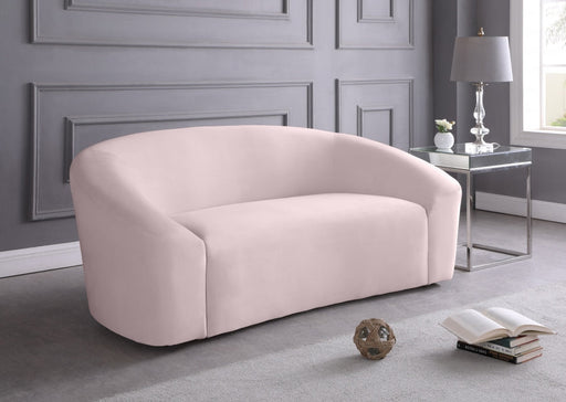 Riley Pink Velvet Loveseat - 610Pink-L - Vega Furniture