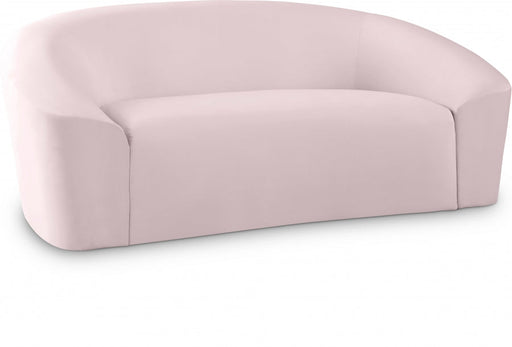 Riley Pink Velvet Loveseat - 610Pink-L - Vega Furniture