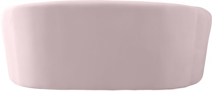 Riley Pink Velvet Loveseat - 610Pink-L - Vega Furniture