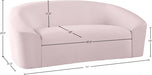 Riley Pink Velvet Loveseat - 610Pink-L - Vega Furniture