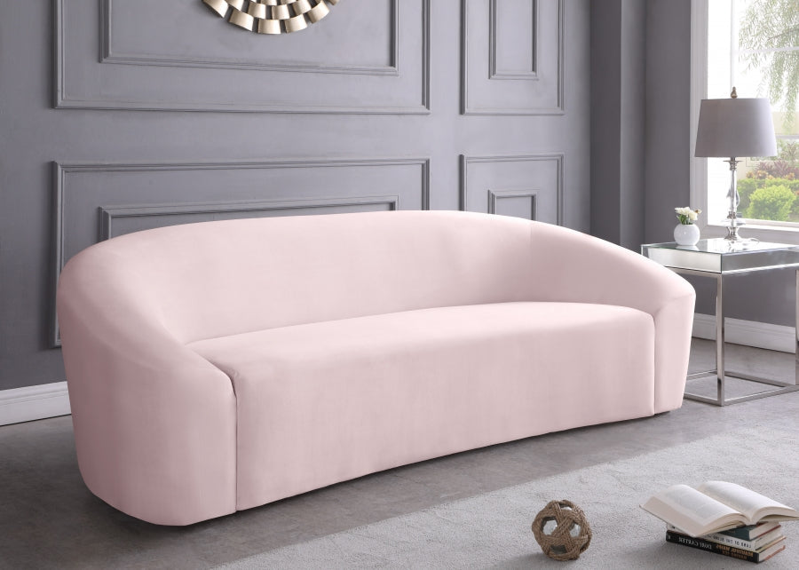 Riley Pink Velvet Sofa - 610Pink-S - Vega Furniture