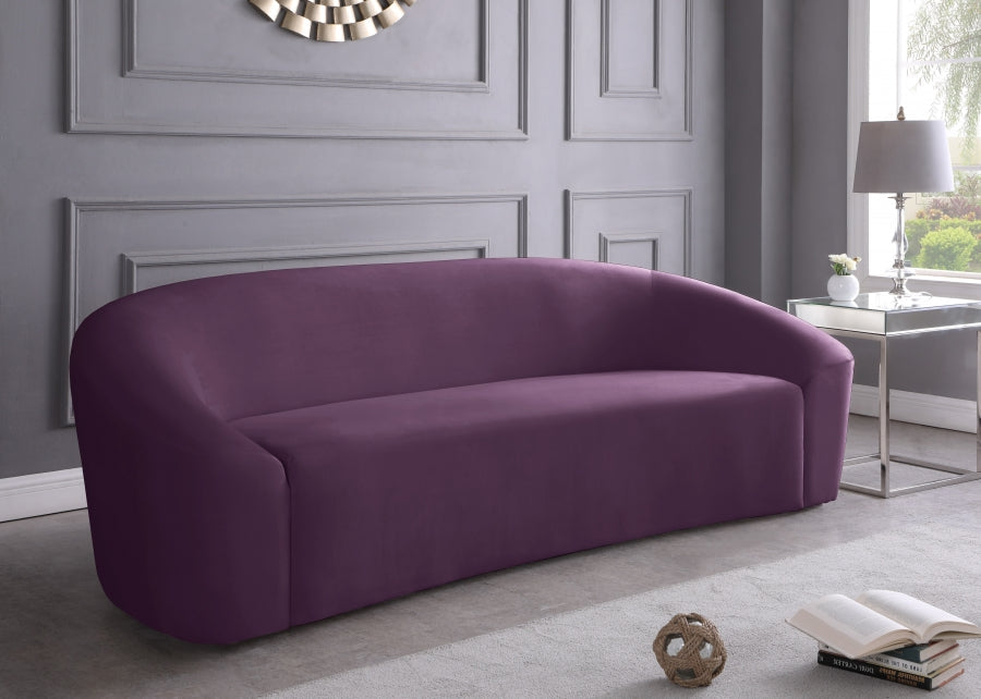 Riley Purple Velvet Sofa - 610Purple-S - Vega Furniture