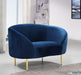 Ritz Blue Velvet Chair - 659Navy-C - Vega Furniture