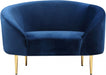 Ritz Blue Velvet Chair - 659Navy-C - Vega Furniture