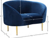 Ritz Blue Velvet Chair - 659Navy-C - Vega Furniture