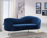 Ritz Blue Velvet Loveseat - 659Navy-L - Vega Furniture