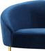 Ritz Blue Velvet Loveseat - 659Navy-L - Vega Furniture