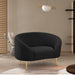 Ritz Boucle Fabric Living Room Chair Black - 477Black-C - Vega Furniture