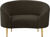 Ritz Boucle Fabric Living Room Chair Brown - 477Brown-C - Vega Furniture