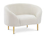 Ritz Boucle Fabric Living Room Chair Cream - 477Cream-C - Vega Furniture