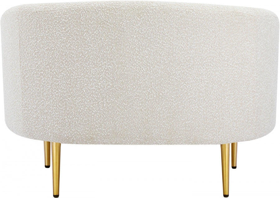 Ritz Boucle Fabric Living Room Chair Cream - 477Cream-C - Vega Furniture