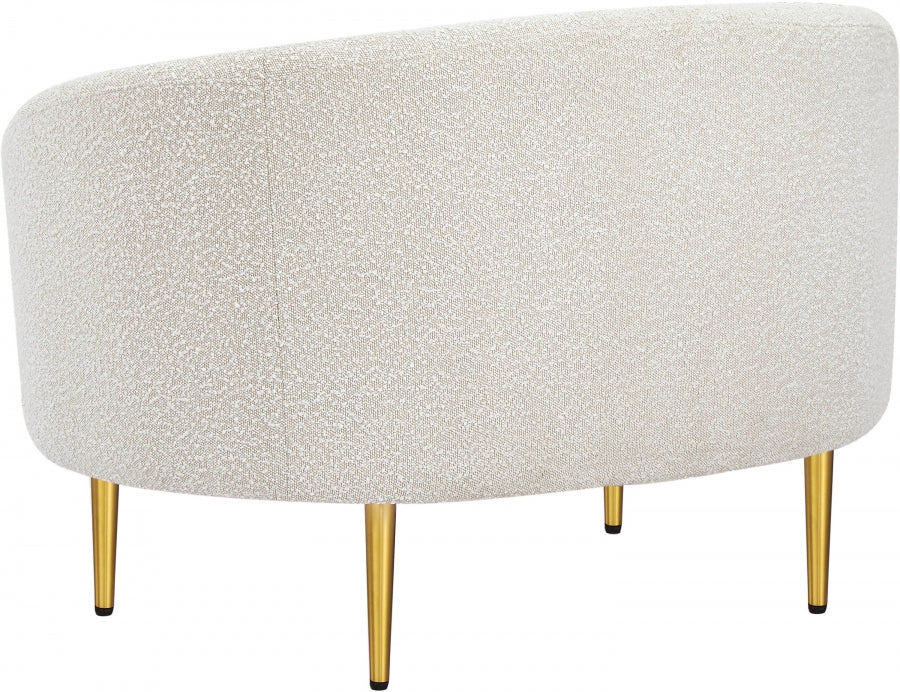 Ritz Boucle Fabric Living Room Chair Cream - 477Cream-C - Vega Furniture
