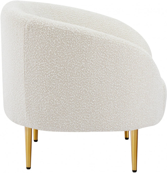 Ritz Boucle Fabric Living Room Chair Cream - 477Cream-C - Vega Furniture