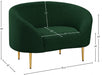 Ritz Boucle Fabric Living Room Chair Green - 477Green-C - Vega Furniture